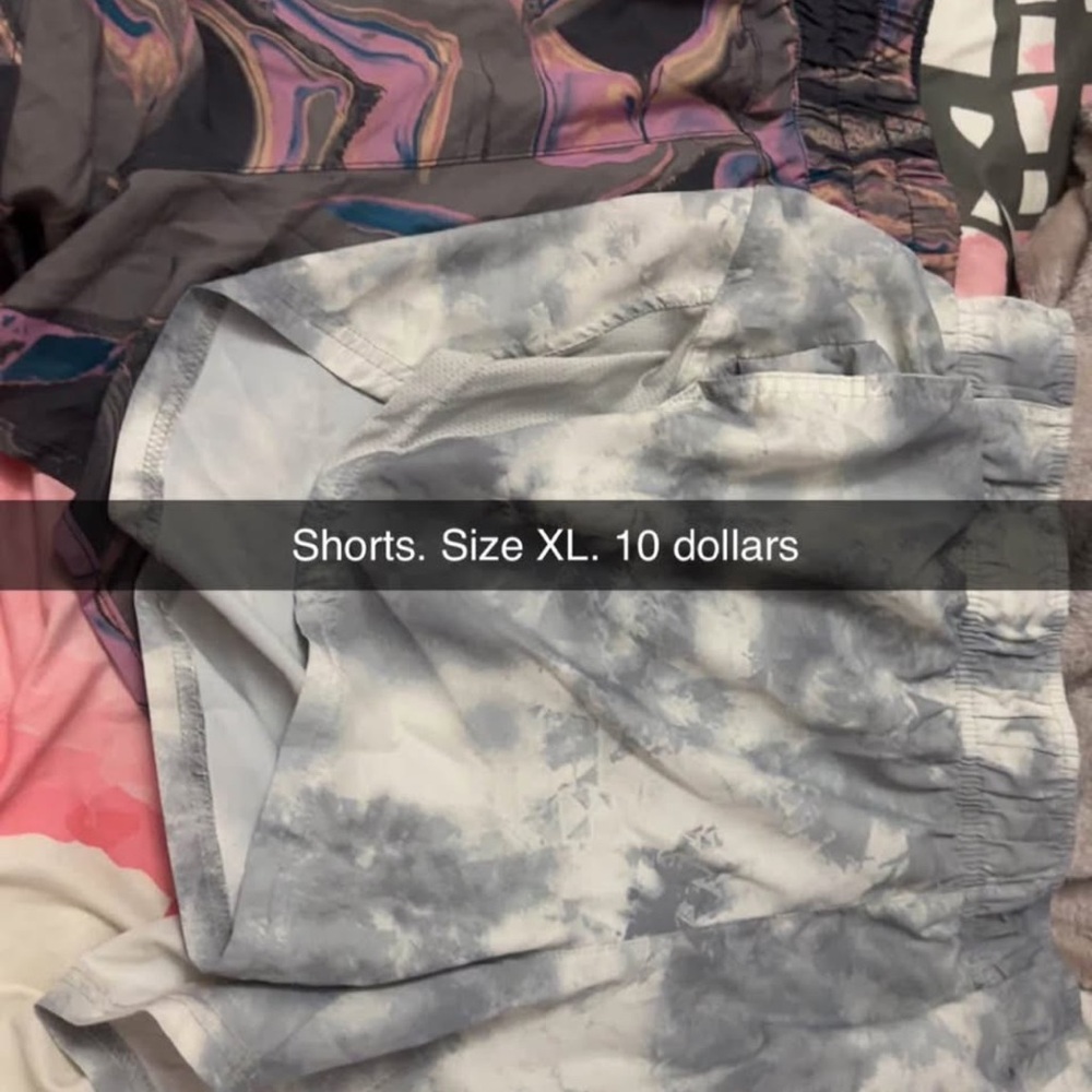 Michaels Women's Athletic Shorts in Gray Tie-Dye